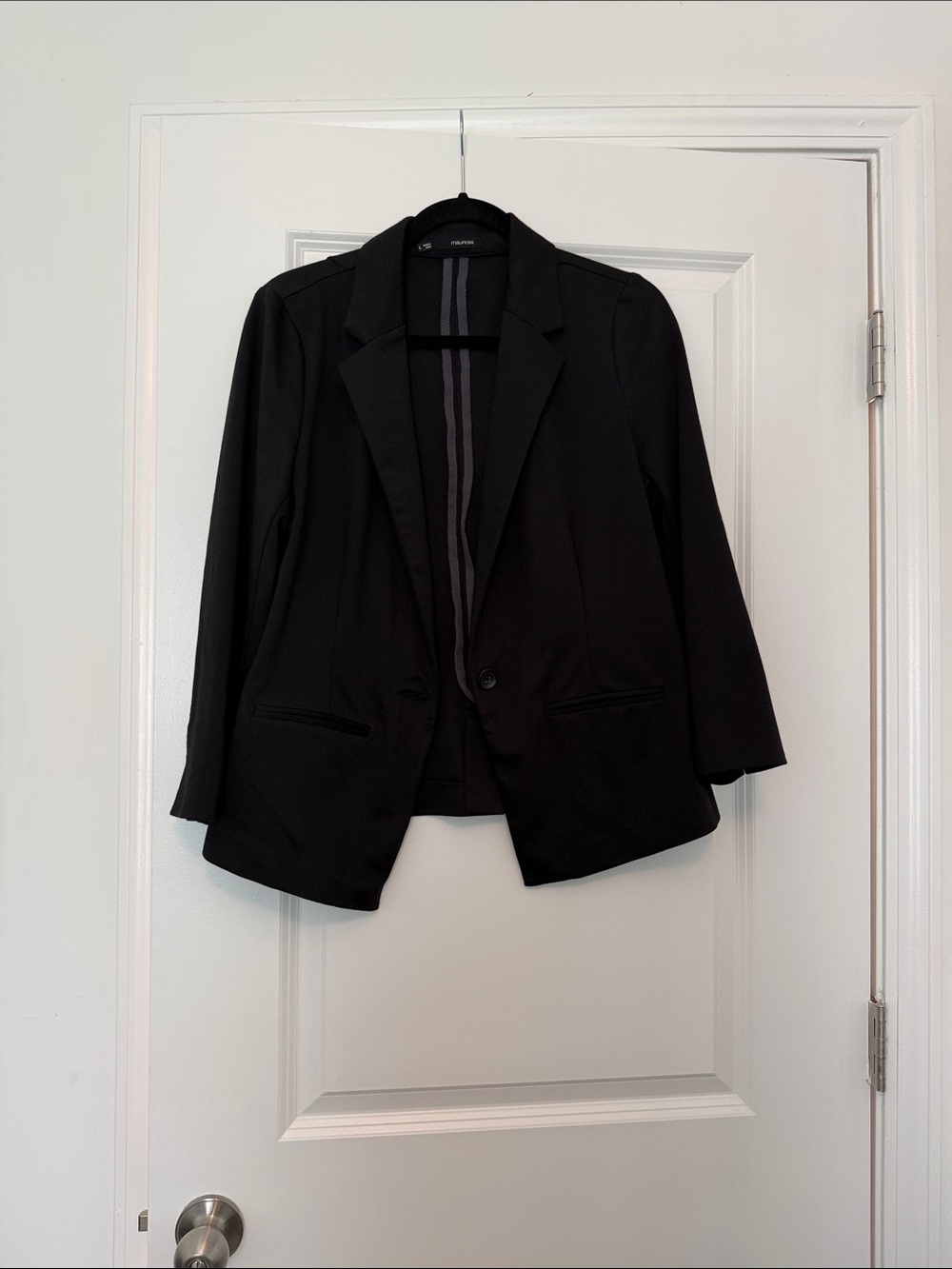 Black Women's Blazer Jacket - Classic Tailored Look